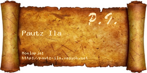 Pautz Ila névjegykártya